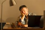 Man falling asleep